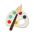 © Gstudio - icon palette paint brush color isolated vector illustration eps 10