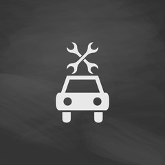 Poster - Car service computer symbol