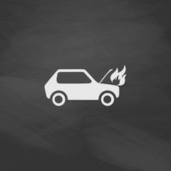 Poster - Car fired computer symbol
