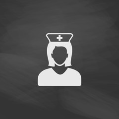 Poster - Nurse computer symbol