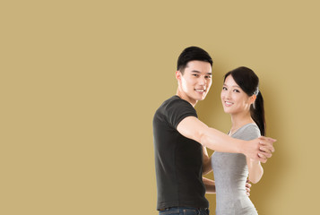 Wall Mural - Asian couple dancing