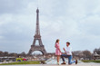 romantic proposal in Paris, engagement