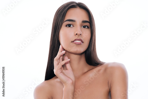Beautiful Portrait Of Attractive Young Brunette Woman