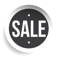 Sticker - Sale black vector label or tag