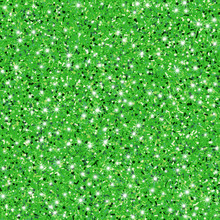 Green Glitter Pattern With Glowing Effect For Different Projects. Vector Sparkle Background.