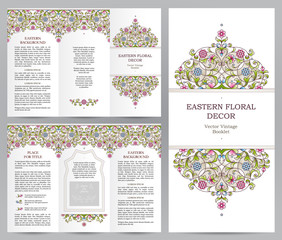 Wall Mural - Ornate vintage booklet in Eastern style.