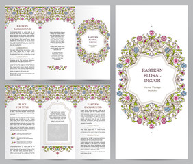 Canvas Print - Ornate vintage booklet in Eastern style.