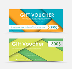 Aufkleber - Design of gift vouchers in style of material design