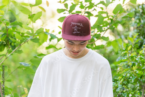 笑顔で俯く帽子をかぶった男性 Buy This Stock Photo And Explore Similar Images At Adobe Stock Adobe Stock