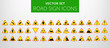 ROAD SIGNS | Znaki Drogowe Ostrzegawcze - vector icon PACK vol.1