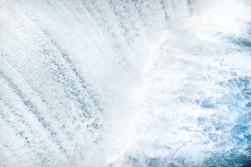 Waterfall on a big dam