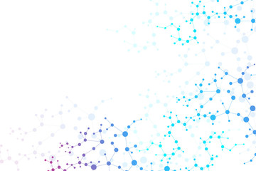 Wall Mural - structure molecule and communication dna, atom, neurons. science concept for your design. connected 