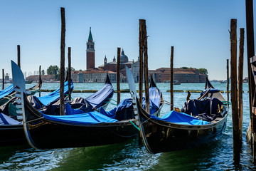 Sticker - Gondolas in Venice