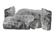 big granite stone, isolated on white background