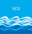 sea pattern. ocean water vector illustration. blu surface motif