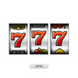 Lcky sevens jackpot, slot machine illustration