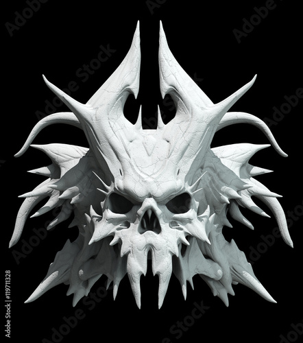 Fotomural Skull design on a black background for Halloween.