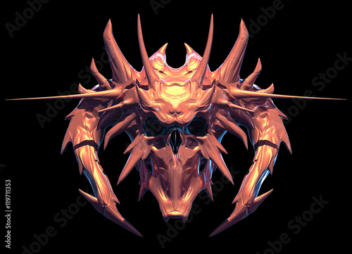 Fotomural Skull design on a black background for Halloween.