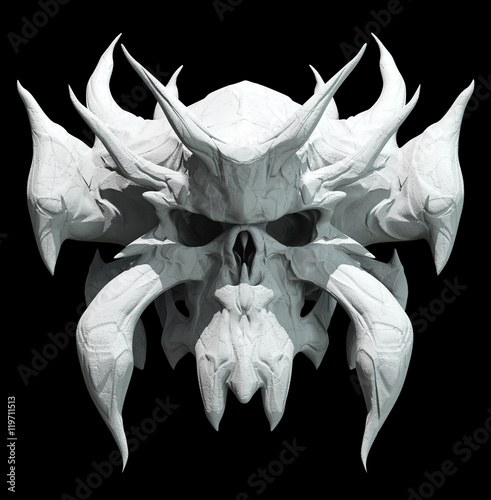Fotografía Skull design on a black background for Halloween.