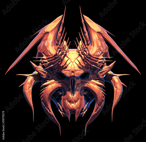 Fotomural Skull design on a black background for Halloween.