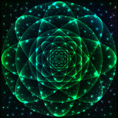 Wall Mural - Sacred geometry symbol. Mandala mystery element