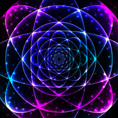 Wall Mural - Sacred geometry symbol. Mandala mystery element