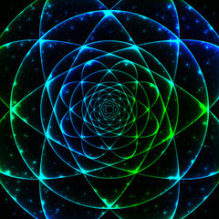 Wall Mural - Sacred geometry symbol. Mandala mystery element