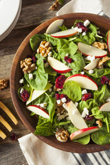 Canvas Print - Homemade Autumn Apple Walnut Spinach Salad