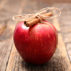 Canvas Print - red apple and spice