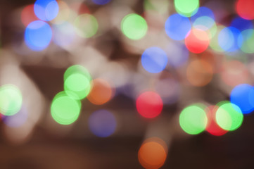 Wall Mural - Christmas card with bokeh