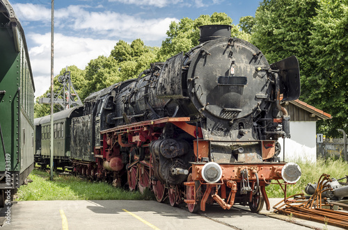 Cuadros en Lienzo Alte Dampflokomotive Bahnpark Augsburg