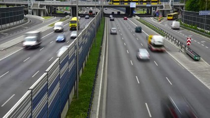 Sticker - Six lane controlled-access highway in Poland.