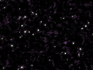 Wall Mural - big stars on dark sky with feathery orange clouds.