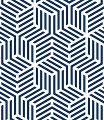 Wall Mural - Vector seamless texture. Modern abstract background. Monochrome repeating pattern with hexagonal tiles.