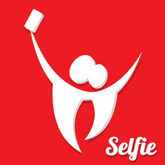 Taking Selfie Photo on Smart Phone concept icon