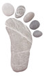 stone foot on white
