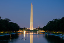 The Washington Monument At Sunset