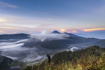 Bromo volcano at sunrise,Tengger Semeru National Park, East Java, Indonesia