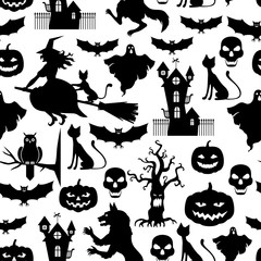 Sticker - Halloween pattern seamless