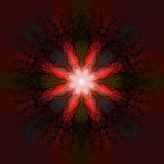 Poster - Beautiful ornamental mandala with tree pattern, symbol of life.