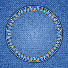 Denim round patch