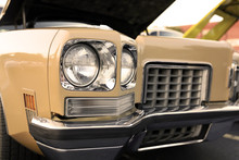 Classic Retro  Vintage Yellow Car