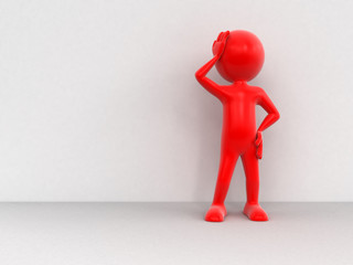 Poster - Human character. Image with clipping path.