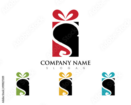 S Letter Gift Logo Buy This Stock Vector And Explore Similar Vectors At Adobe Stock Adobe Stock
