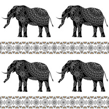 Elephant Ethnic Pattern 2
