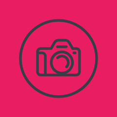 Canvas Print - camera line icon