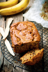 Wall Mural - The banana cake with  chocolate