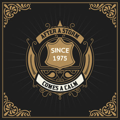 Wall Mural - Vintage label premium - vector