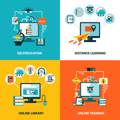 Poster - Online Education Design Concept Set