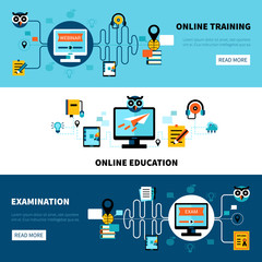 Wall Mural - Flat Online Education Banners Collection